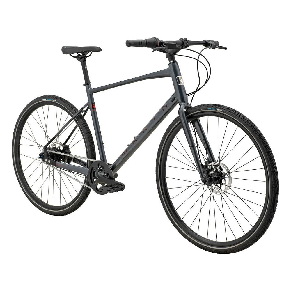 Велосипед Marin Presidio 2 Gloss Charcoal/Black/Black Red 28" рама - S 2024 (SKE-71-02) — фото 2