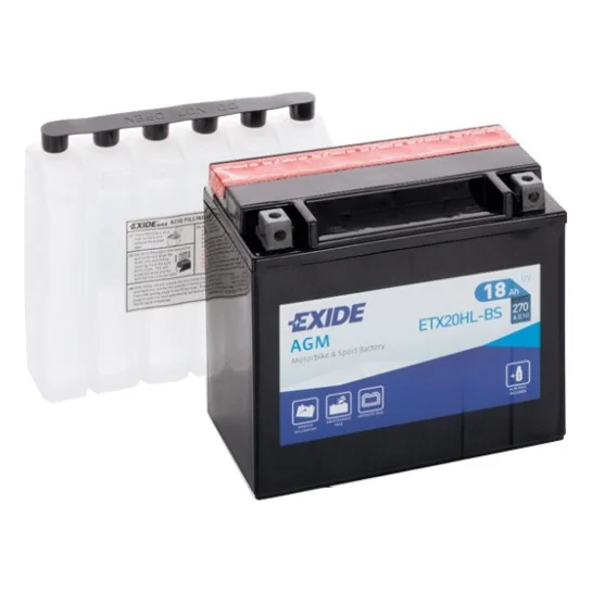 Акумулятор автомобільний EXIDE AGM 18Ah Ев (-/+) (270EN) (ETX20HL-BS)