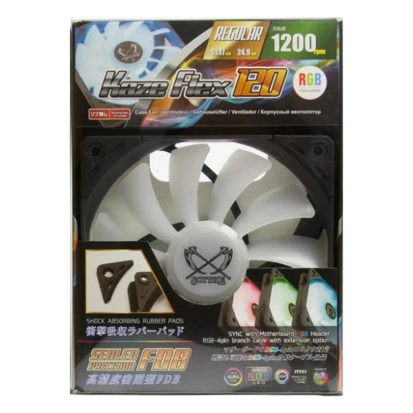 Кулер до корпусу Scythe Kaze Flex 120 RGB Fan (SU1225FD12MR-RH) — фото 10