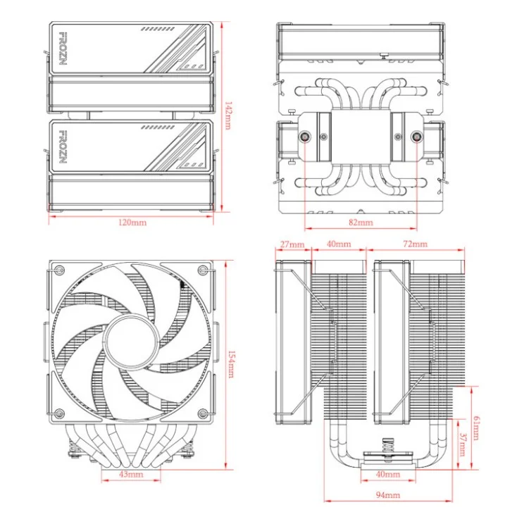 Кулер до процесора ID-Cooling Frozn A620 ARGB (FROZN A620 ARGB) — фото 7