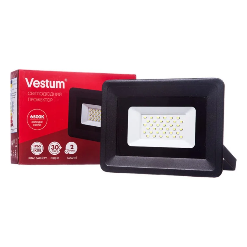 Прожектор Vestum LED 30W 2600Лм 6500K 185-265V IP65 (1-VS-3003)