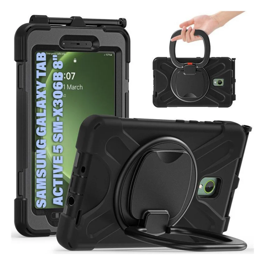 Чохол до планшета BeCover Heavy Duty Case With Stand Holder Samsung Galaxy Tab Active 5 SM-X306B 8" Black (710950)