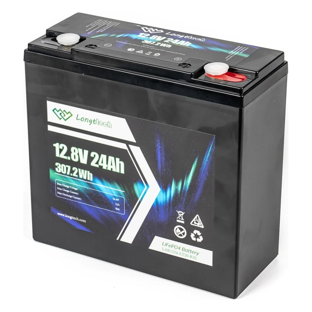 Батарея LiFePo4 Longttech LiFePO4 12.8V - 24Ah (LAR1224-LT20-R32) — фото 6
