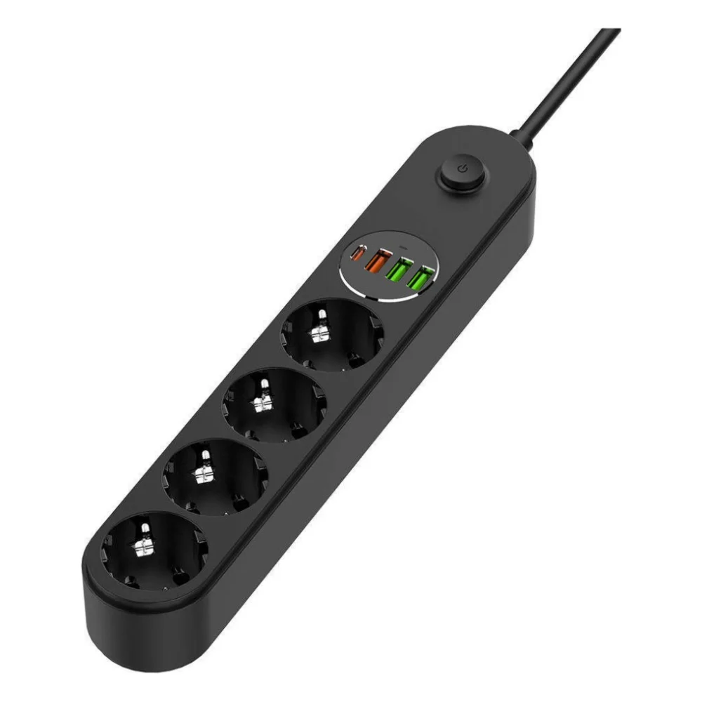Мережевий фільтр живлення ColorWay CW-CHE44PDB, 4 розетки/4USB 2M (CW-CHE44PDB)