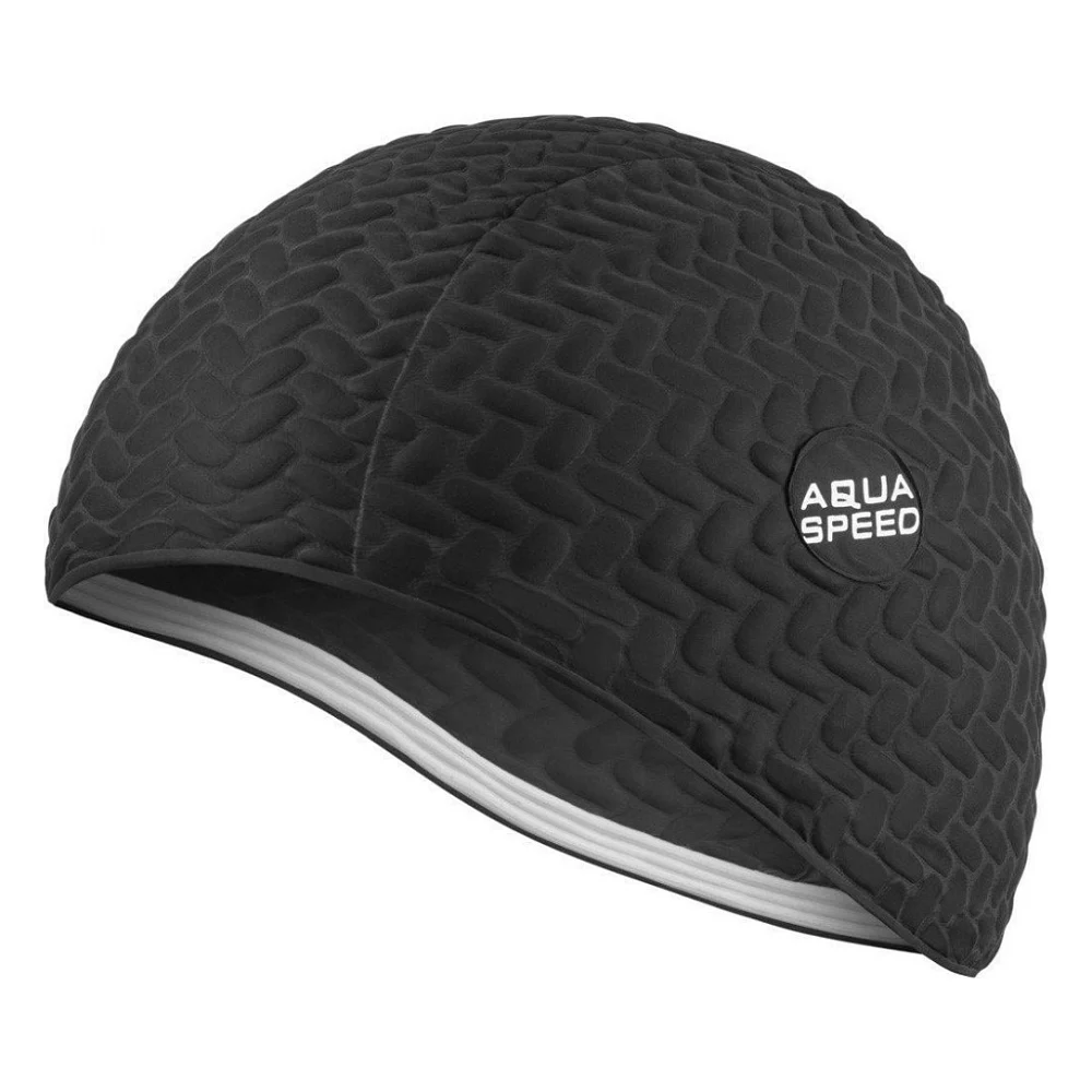 Шапка для плавання Aqua Speed Bombastic Tic-Tac 5718 117-07 чорний Уні OSFM (5908217657183)