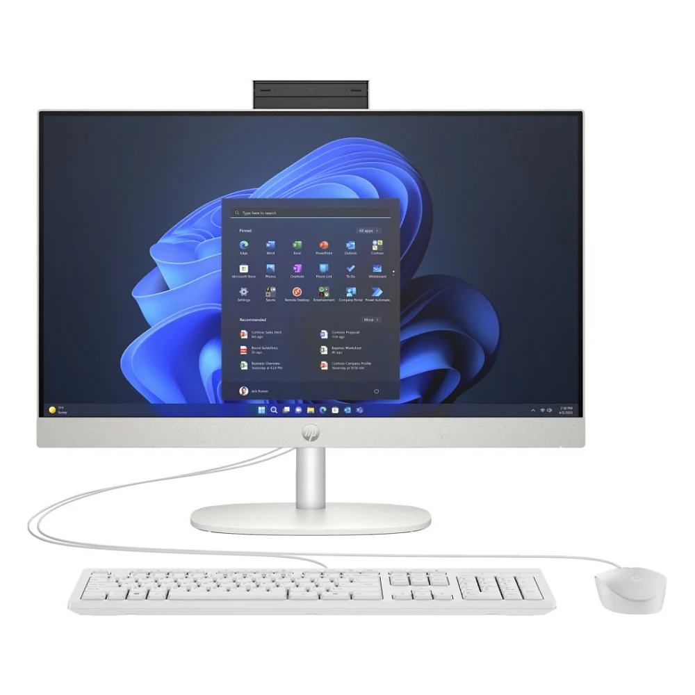 Комп'ютер HP ProOne 245 G10 AiO / Ryzen5 7520U, 16, 512, Cam, WiFi, K&M, W11P64 (936K4EA)