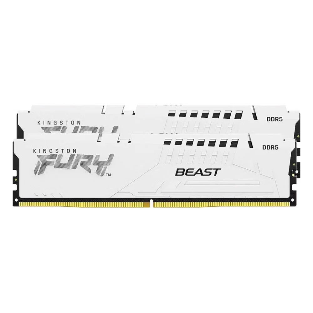 Модуль пам'яті для комп'ютера DDR5 64GB (2x32GB) 6400 MHz Beast White XMP Kingston Fury (ex.HyperX) (KF564C32BWK2-64) — фото 3