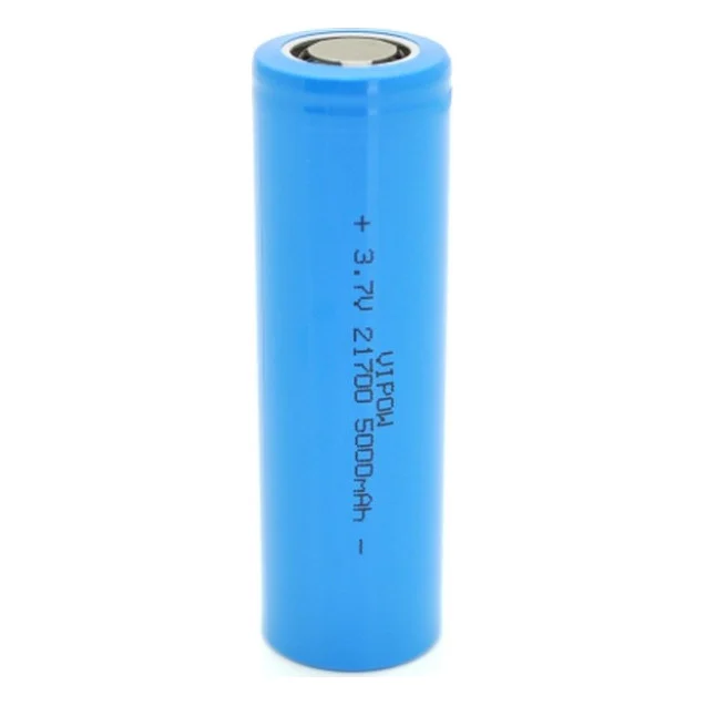Акумулятор 21700 5000mAh, 3.7V, Blue, FlatTop Vipow (ICR21700-5000mAhFT / 31080)