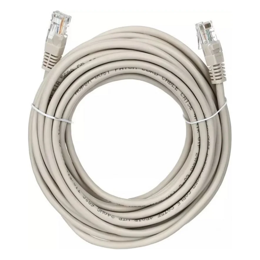 Патч-корд 20м, UTP, cat.5e, CU, 24AWG, grey Kingda (KD-PAUT32000GY)
