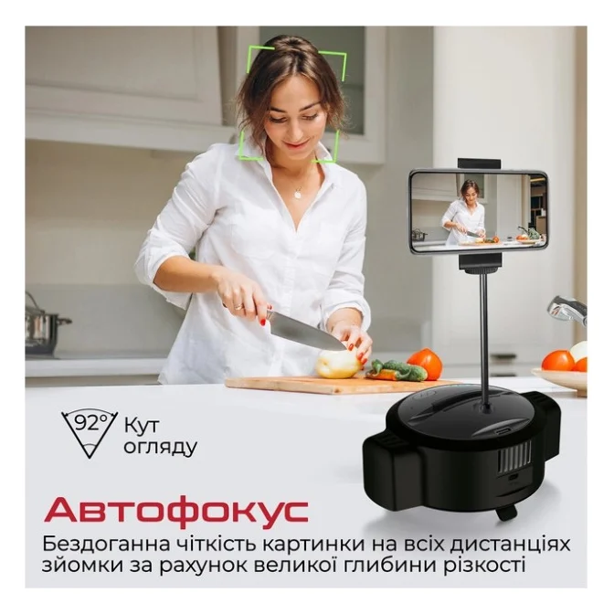 Веб-камера Promate Vision-HD з функцією гучного зв'язку Black (vision-hd.black) — фото 5