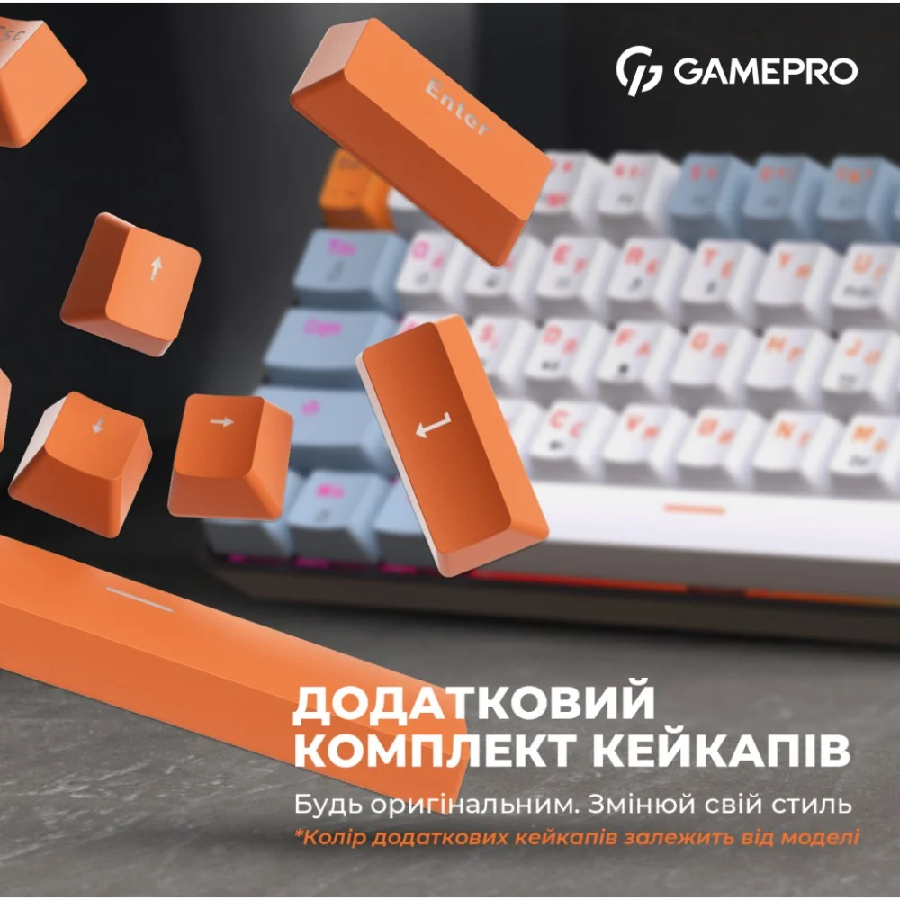 Клавіатура GamePro MK130R Hot-Swap Red Swich RGB USB UA Black (MK130R) — фото 5