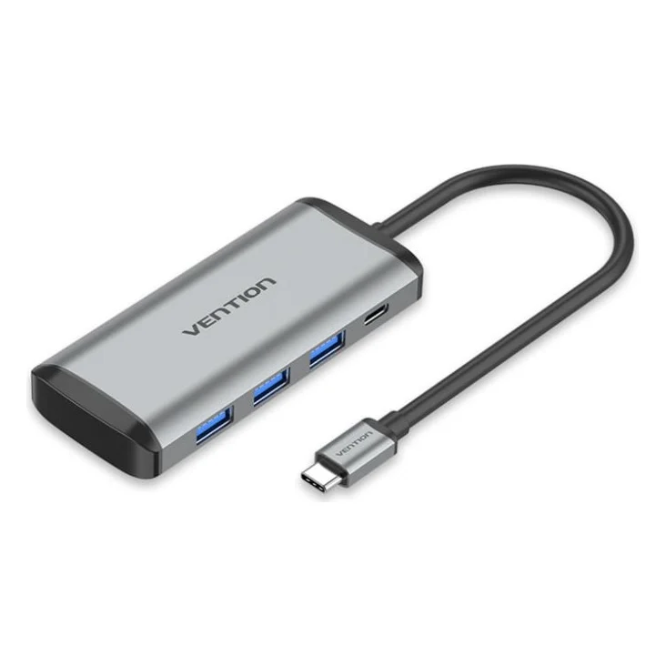 Концентратор Vention USB 3.1 Type-C to 3хUSB 3.0/TF/SD/PD 87W 6-in-1 (TGRHB)