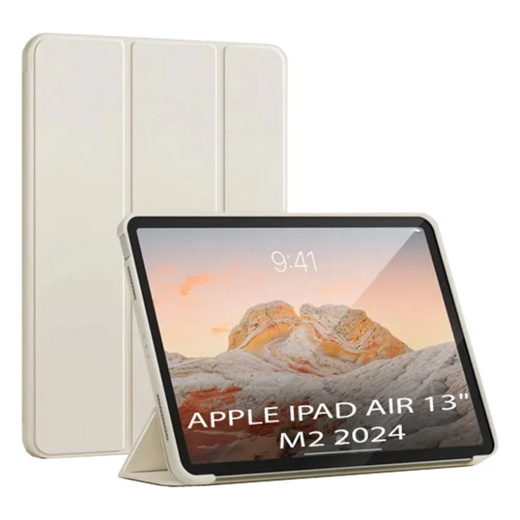 Чохол до планшета BeCover Tri Fold Soft TPU Silicone Apple iPad Air 13" M2 2024 Beige (711740)