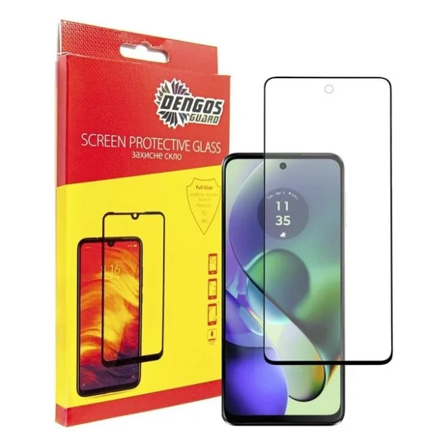 Чохол до мобільного телефона Dengos Kit for Motorola G54 case + glass (Black) (DG-KM-50) — фото 4