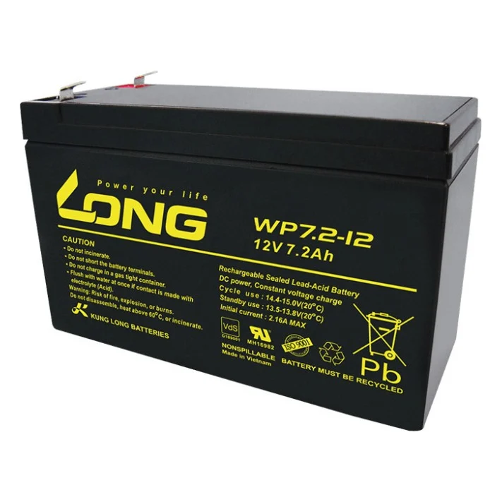 Батарея до ДБЖ Long 12В 7.2 Ач (WP7.2-12) (WP7.2-12A)