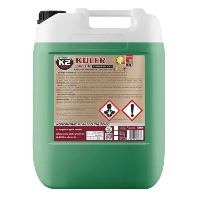 Антифриз K2 Kuler Long Life G11 зелена концентрат 20 кг (W416Z)