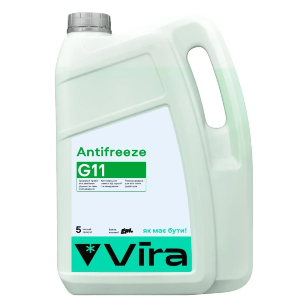 Антифриз VIRA -40 °C G11 зелена 5 кг (VI0031)