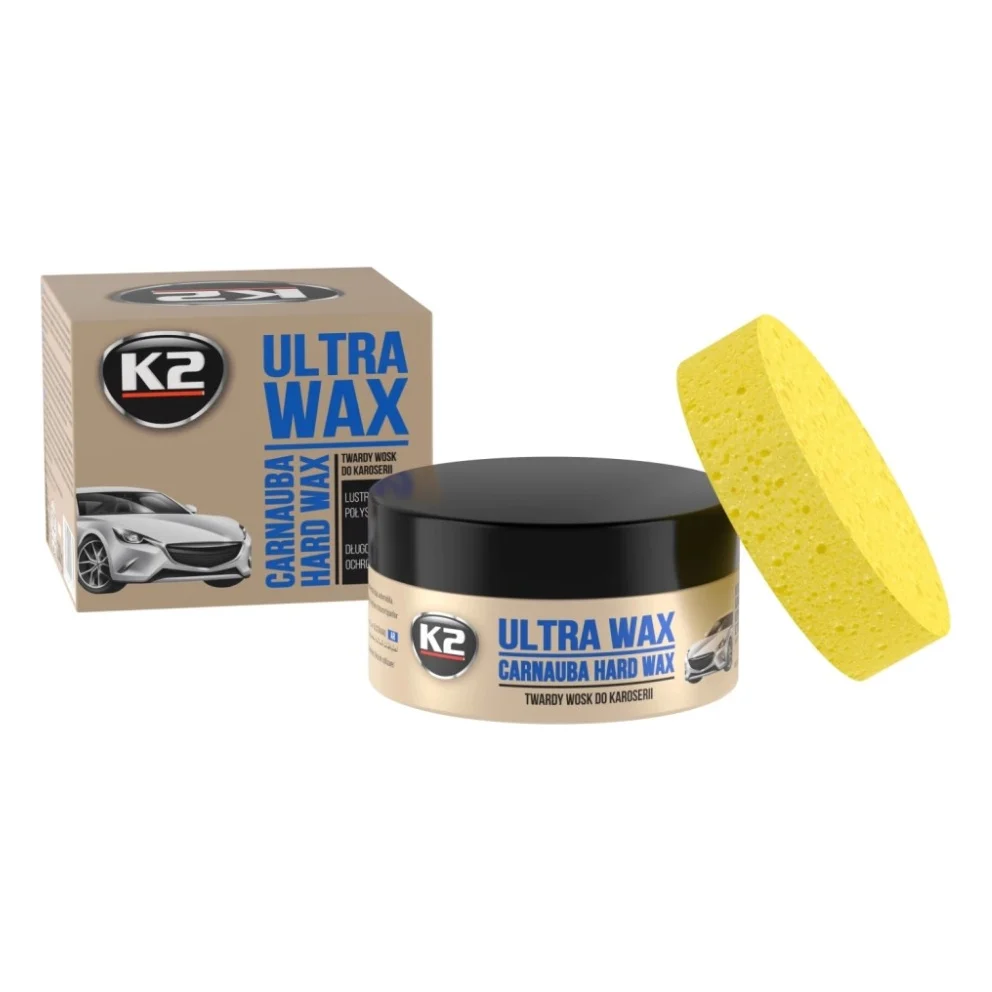 Автополіроль K2 Ultra Wax з губкою 250 г (K073)