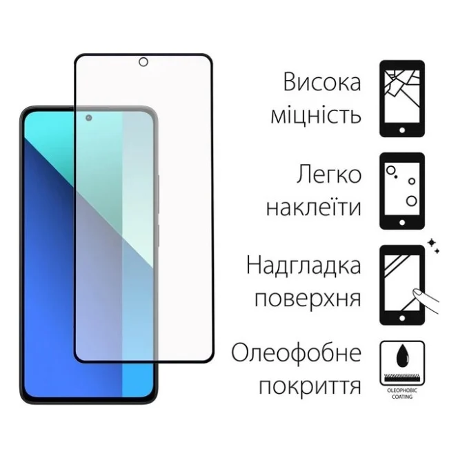 Чохол до мобільного телефона Dengos Kit for Xiaomi Redmi Note 13 4G case + glass (Mint) (DG-KM-62) — фото 3
