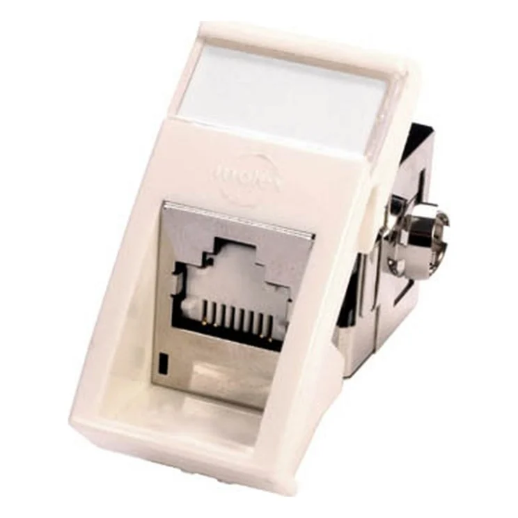 Модуль Keystone RJ45 STP кат. 6, 22.5x45, кутовий, white Molex (MLG-00022-02)