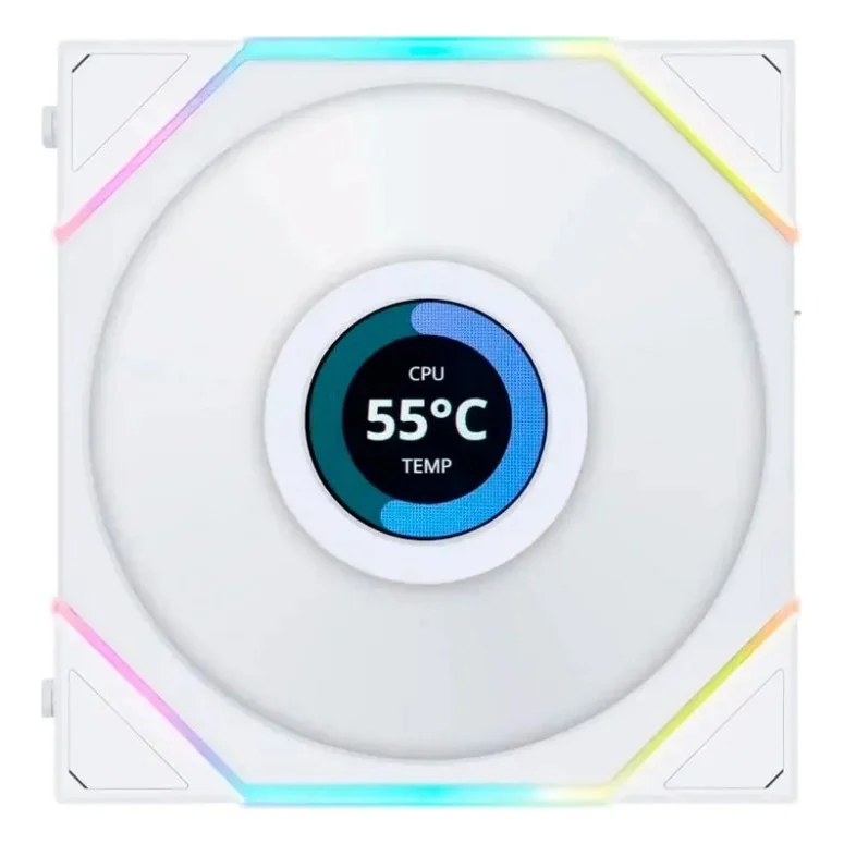 Комплект кулерів для корпусу Lian Li Reverse TL LCD 120-3, White (G99.12RTLLCD3W.00) — фото 5