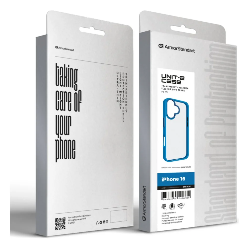 Чохол до мобільного телефона Armorstandart UNIT2 Apple iPhone 16 Sky Blue (ARM78747) — фото 2
