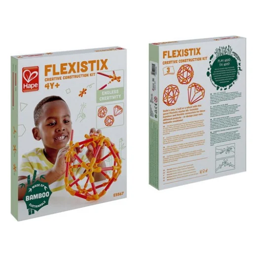 Конструктор Hape Flexistix Будівництво 66 деталей бамбуковий (E5567)