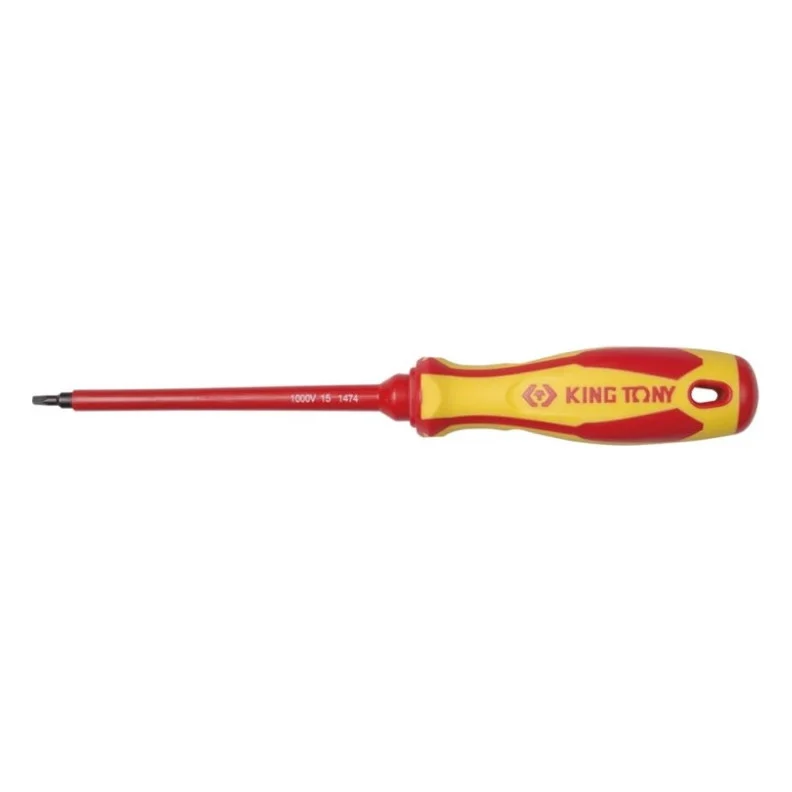 Викрутка KING TONY діелектрична SQ 1x125 мм (14740105)