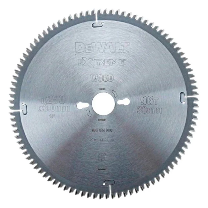 Диск пильний DeWALT EXTREME WORKSHOP, 250 х 30 мм, 96 z (TCG) - 5 градусів (DT4282)