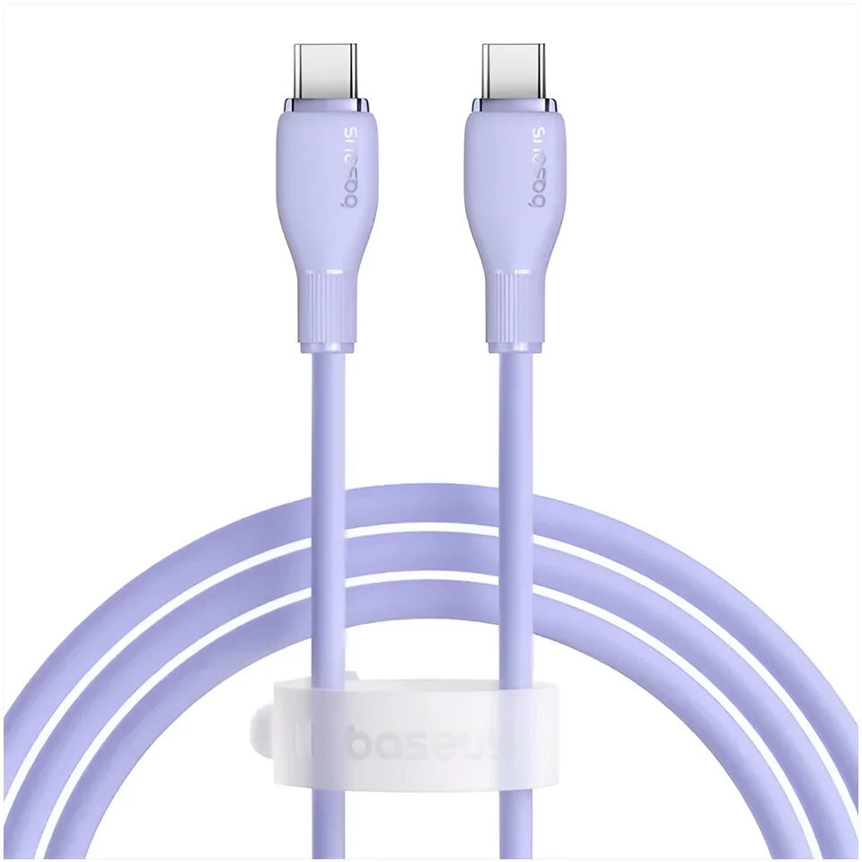Кабель Baseus Pudding Series Charging Cable Type-C to Type-C 100W 2m Purple (P10355702511-01)