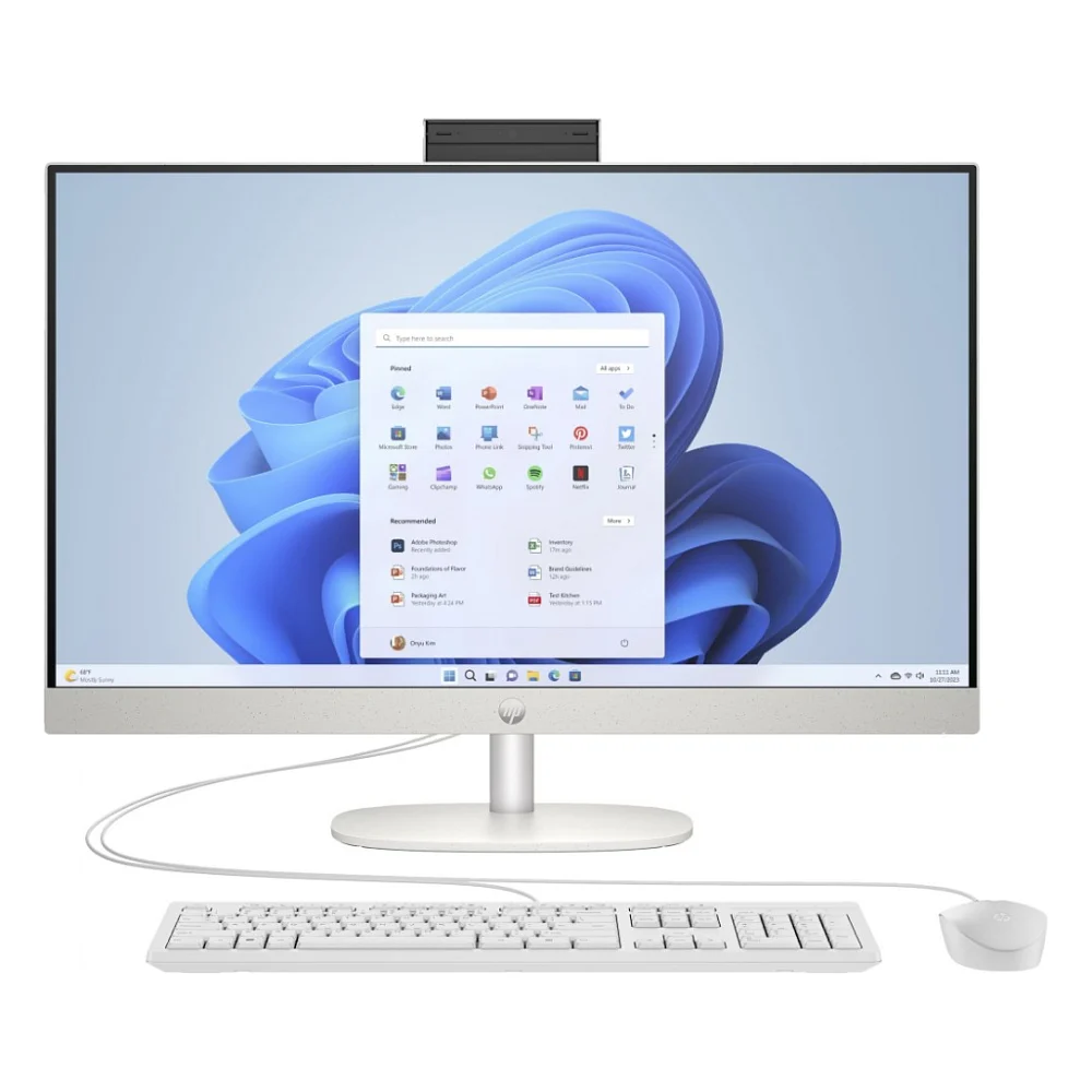 Комп'ютер HP 27-cr1010ua AiO / Ultra7-155U, 16, SSD1Tb, WiFi, Cam, K&M (AE0Q1EA)