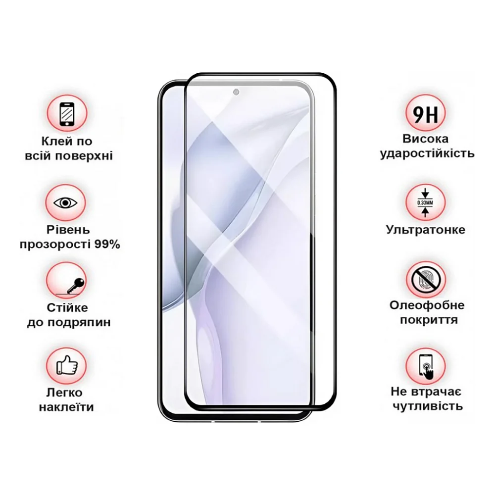 Скло захисне BeCover Nubia V60 Design Black (711977) — фото 3