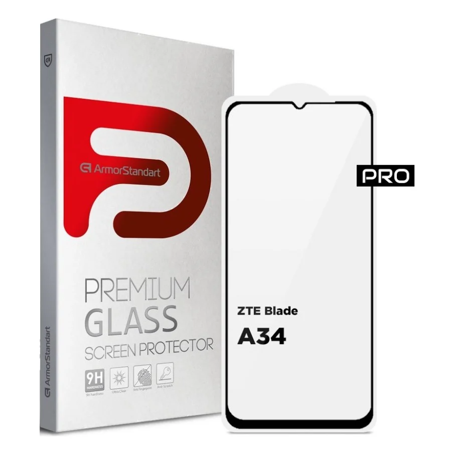 Скло захисне Armorstandart Pro ZTE Blade A34 Black (ARM78902)