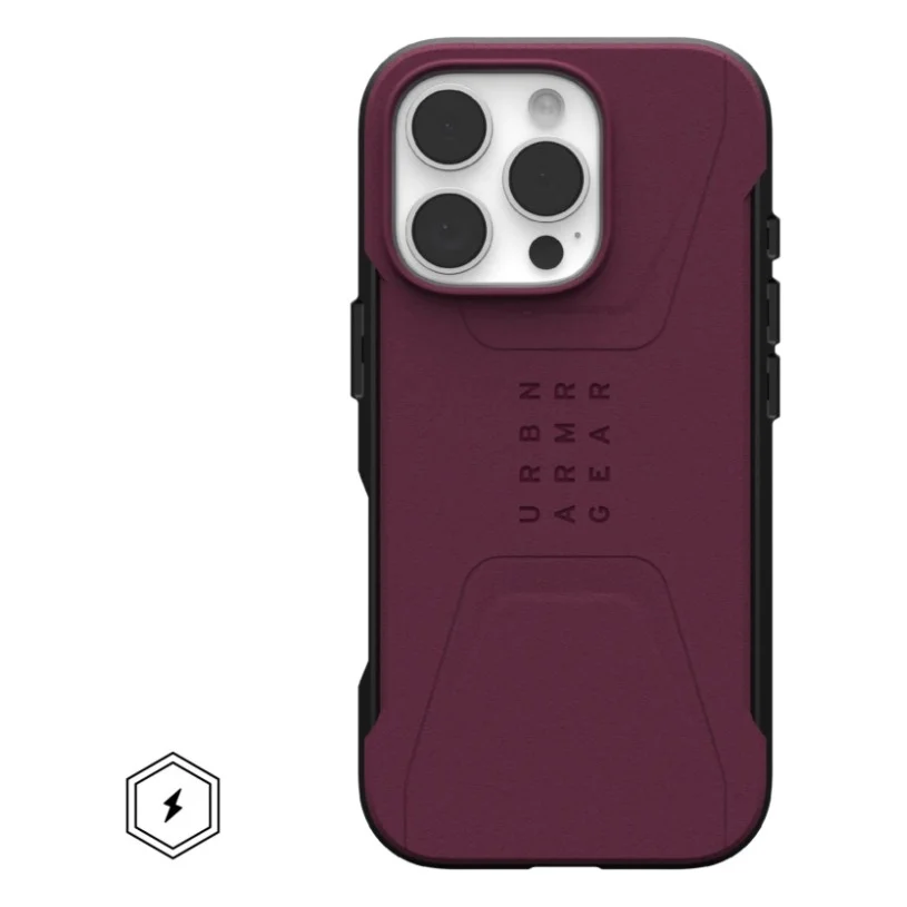 Чохол до мобільного телефона UAG iPhone 16 Pro Civilian Magsafe Bordeaux (114444119049)