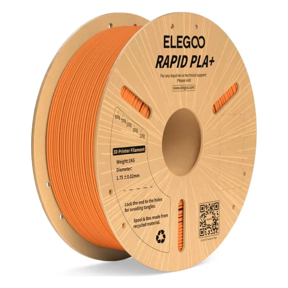 Пластик для 3D-принтера ELEGOO Rapid PLA Plus 1кг, 1.75мм, orange (50.203.0120)