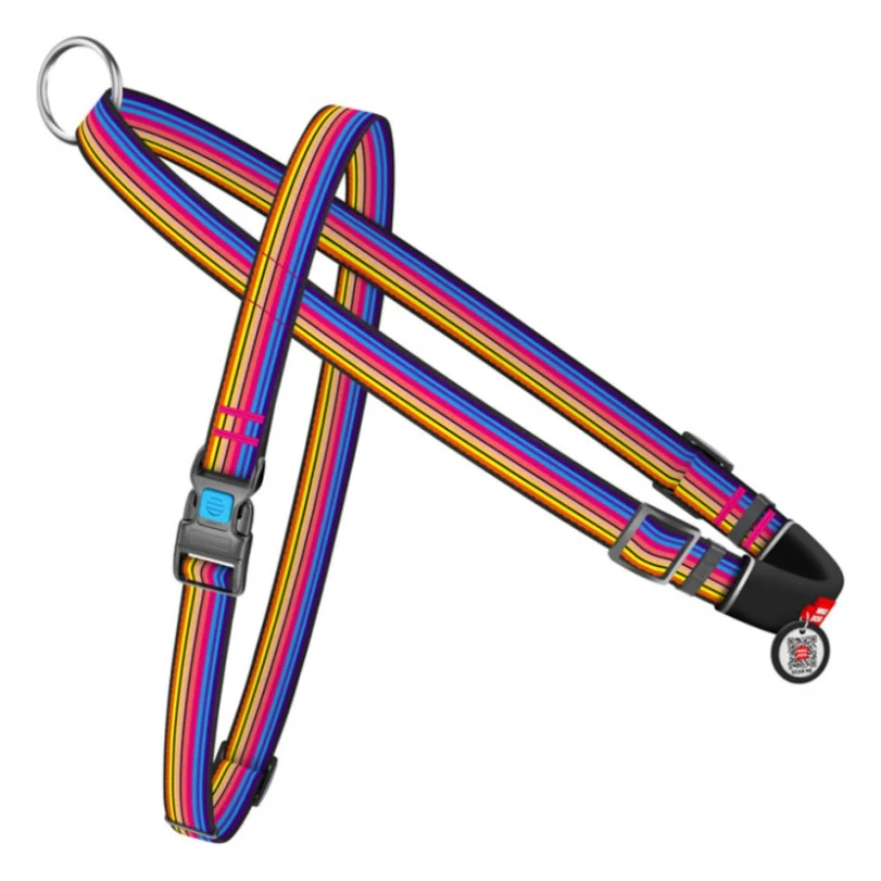 Шлея для собак WAUDOG Nylon з QR-паспортом "Лінія 1" L (5433)