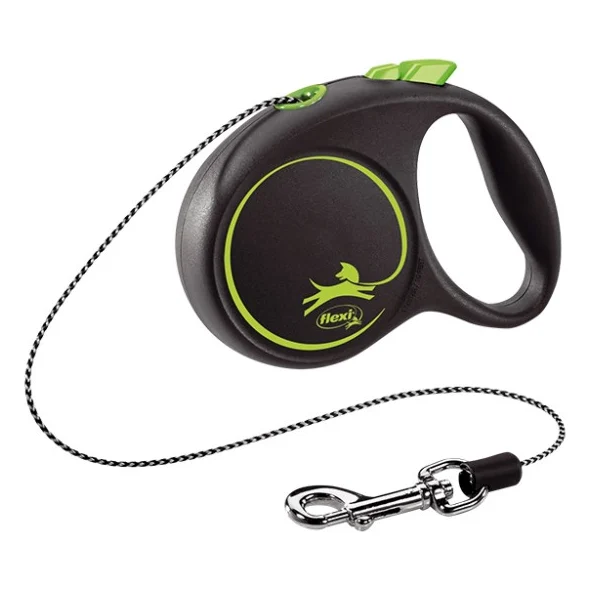 Повідок для собак Flexi Black Design XS трос 3 м (зелений) (4000498033227)