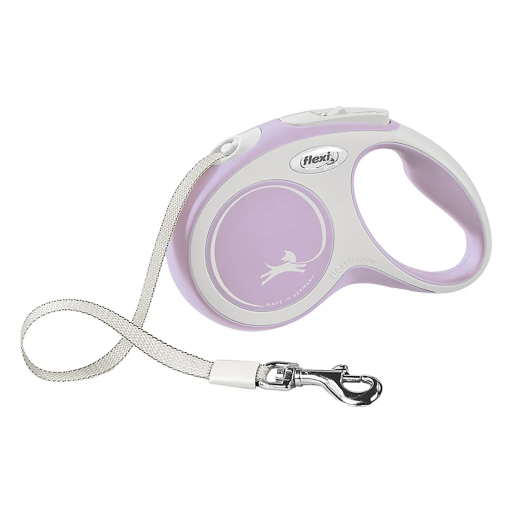 Повідок для собак Flexi New Comfort S стрічка 5 м (бузковий) (4000498043509)