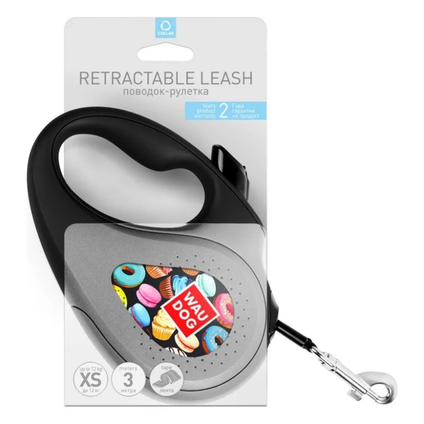 Повідок для собак WAUDOG R-leash "Пончики" XS до 12 кг 3 м (8123-0070-01) — фото 3