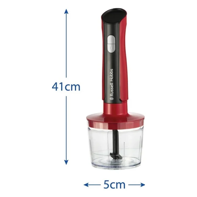 Блендер Russell Hobbs Hobbs заглибний Desire Red, 500Вт, чаша-500мл, вінчик, міні-подріб. (27140-56) — фото 12