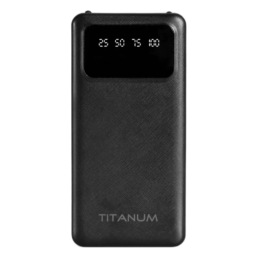 Батарея універсальна Titanum OL03 30000mAh LED Black (TPB-OL03-B)