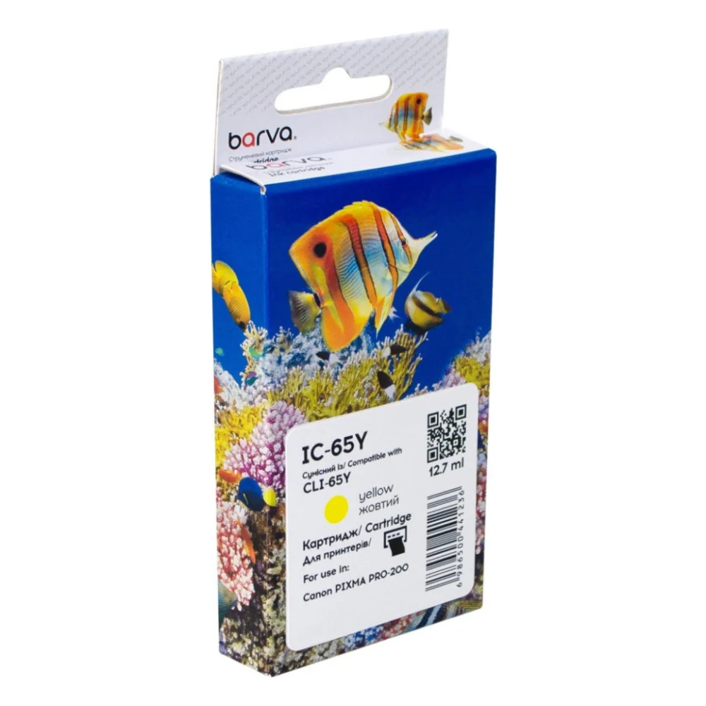 Картридж Barva Canon CLI-65Y (4218C001) 295sh, yellow (IC-65Y)