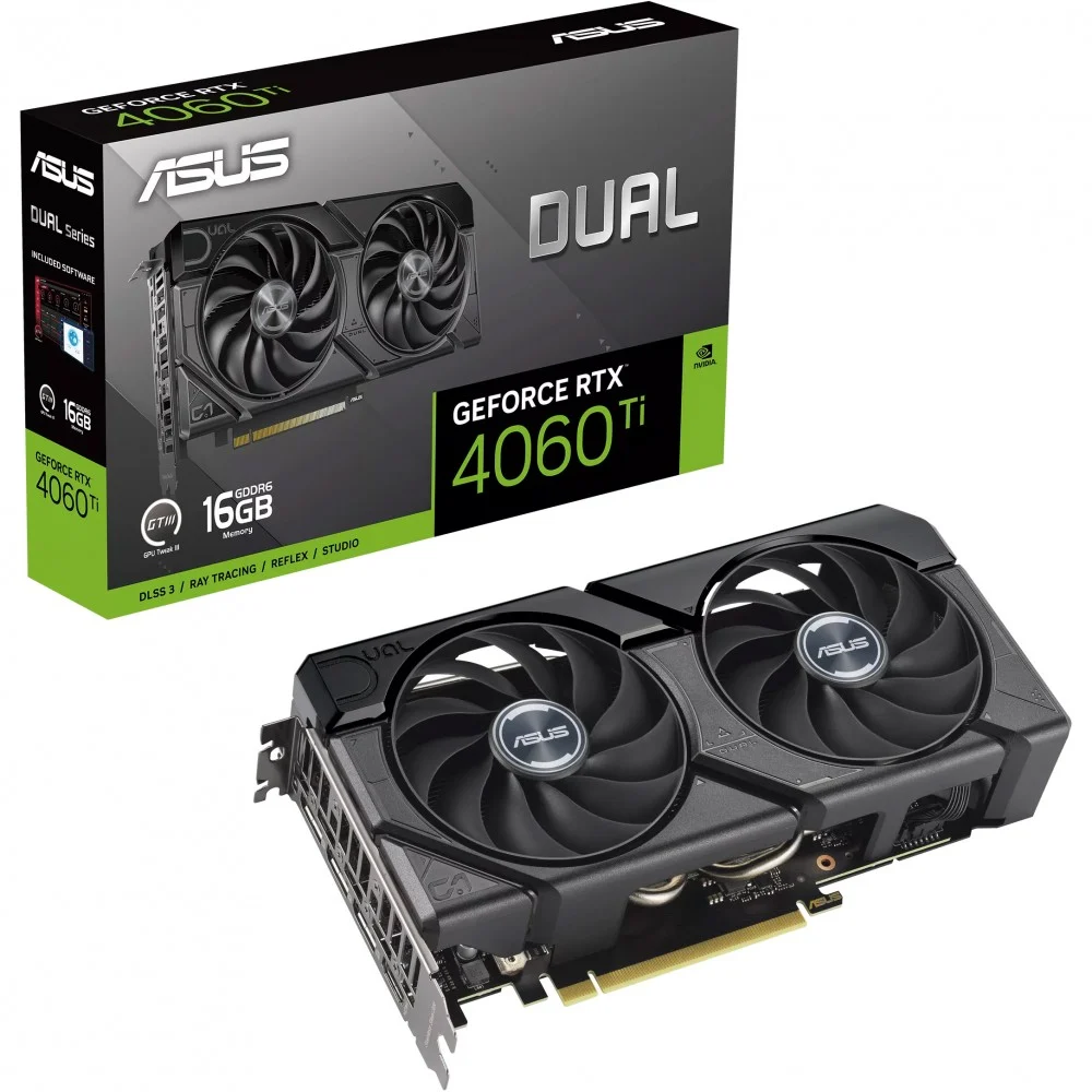 Відеокарта ASUS GeForce RTX 4060 Ti 16384Mb DUAL EVO (DUAL-RTX4060TI-16G-EVO)
