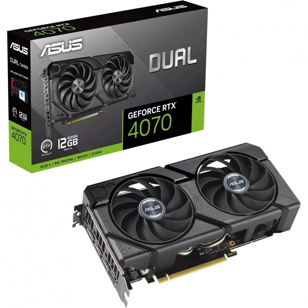 Відеокарта ASUS GeForce RTX 4070 12288Mb DUAL EVO (DUAL-RTX4070-12GD6-EVO)