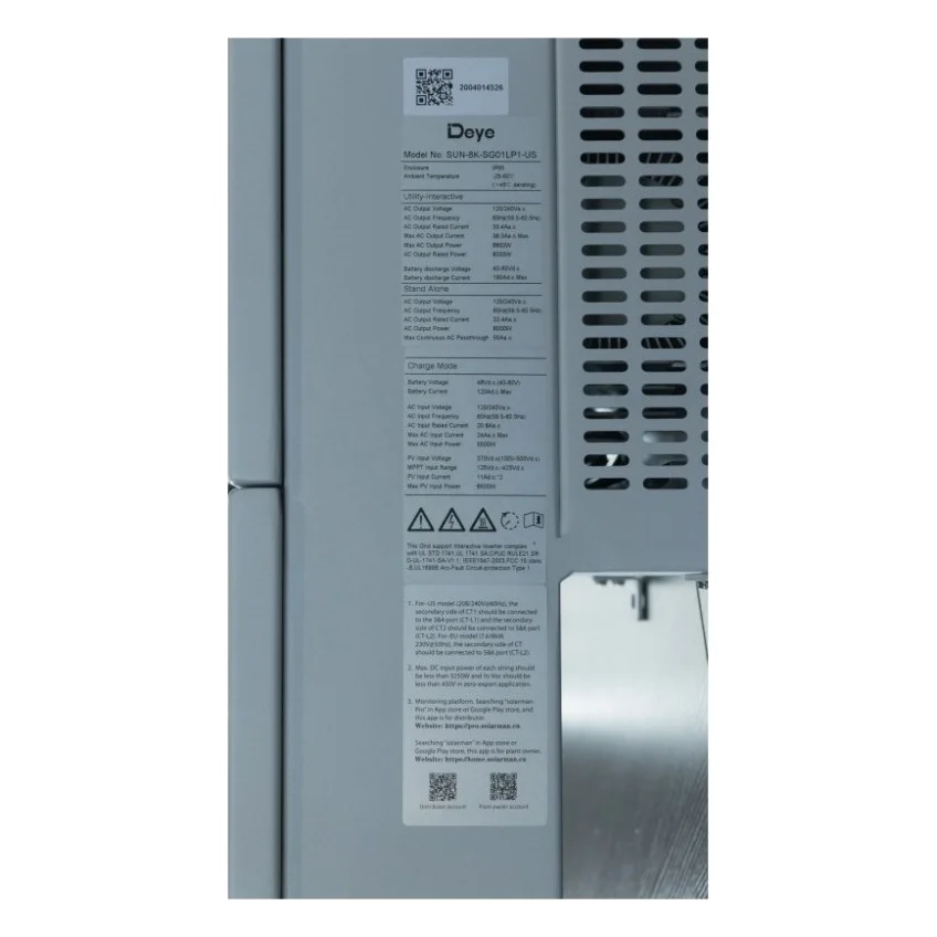 Інвертор Deye SUN-5K-SG03LP1-EU WiFi (SUN-5K-SG03LP1-EU) — фото 8
