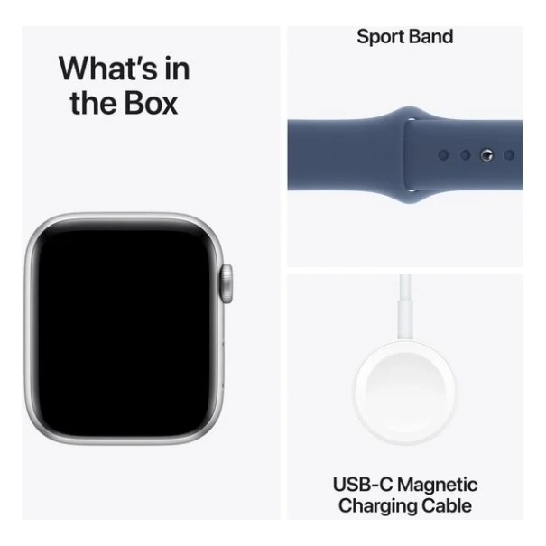 Смарт-годинник Apple Watch SE 2024 GPS 40mm Silver Aluminium Case with Denim Sport Band - M/L (MXED3QH/A) — фото 7