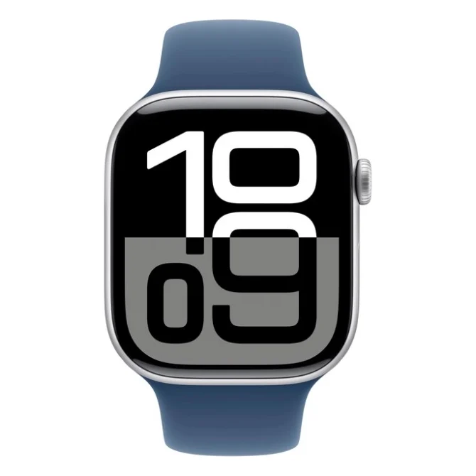 Смарт-годинник Apple Watch Series 10 GPS 46mm Silver Aluminium Case with Denim Sport Band - S/M (MWWL3QH/A) — фото 2