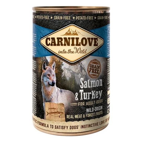 Консерви для собак Carnilove Dog з лососем та індичкою 400 г (8595602529278)