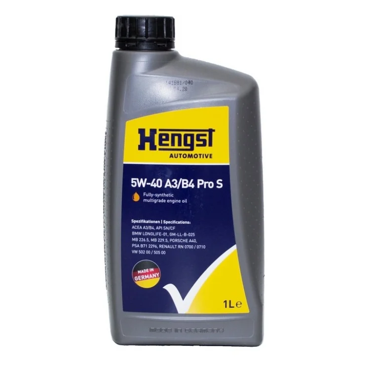Моторна олива HENGST 5W-40 A3/B4 Pro S, 1л (541800000)