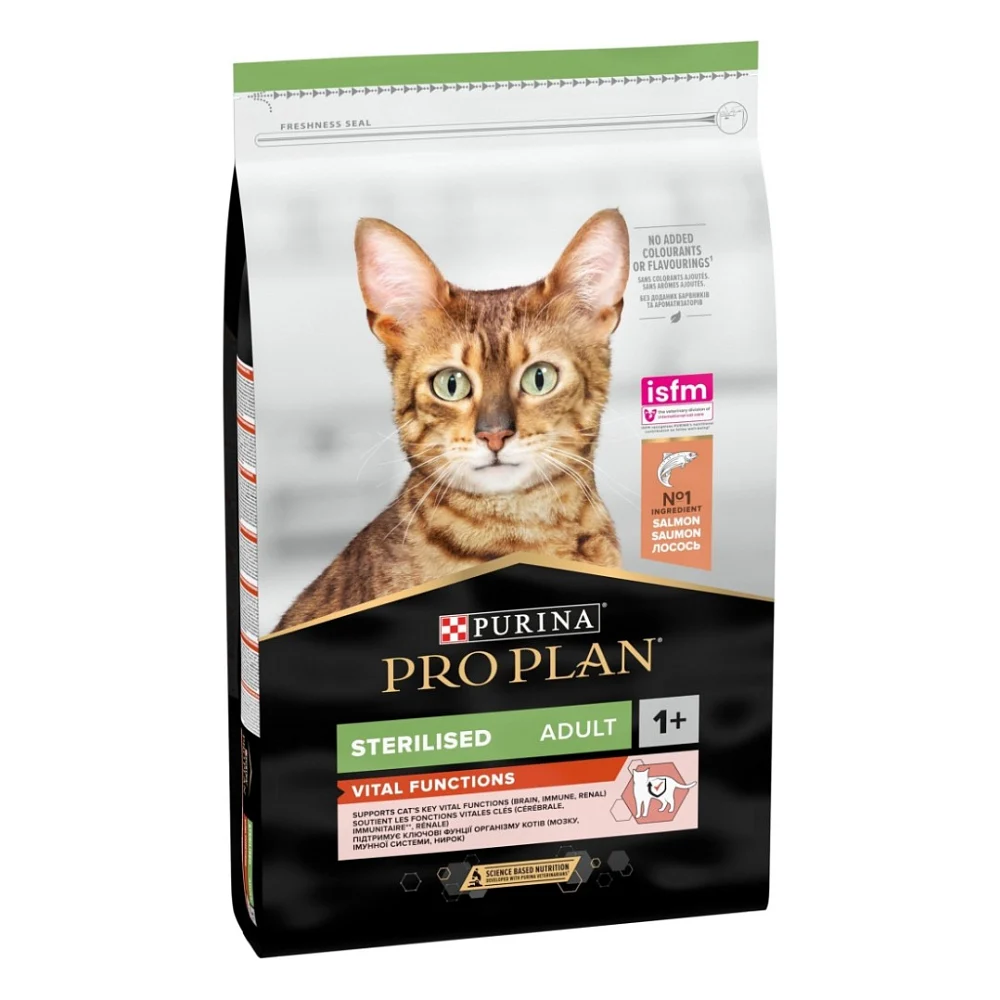 Сухий корм для кішок Purina Pro Plan Sterilised з лососем 10 кг (7613036517164)